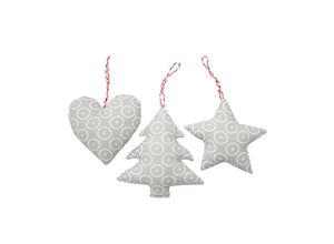 5713178460082 - Weihnachstdekoration Circle Dot 13x13x15cm grau