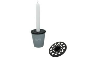 5713178995669 - Stabkerzenhalter Becheraufsatz für Happy Mugs Ø 9 cm schwarz