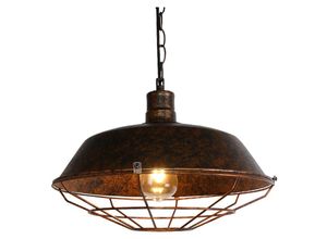 5713310876740 - Pendelleuchte Vintage Lampenschirm Aus Eisen Hängelampe im Industrieller Stil Retro Bronze Kronleuchter E27 Edison für Loft Esszimmer Schlafzimmer