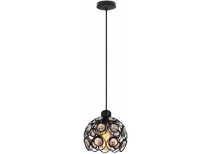 5713310883045 - Pendelleuchte Kristall Moderne Hängelampe mit Ø20cm Lampenschirm MetAlles Kronleuchter Art Licht E27 Fassung für Wohnzimmer Schlafzimmer (Schwarz) 5713310883045 - Pendelleuchte Kristall Moderne Hängelampe mit Ø20cm Lampenschirm MetAlles Kronleuchter Art Licht E27 Fassung für Wohnzimmer Schlafzimmer (Schwarz)
