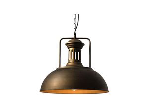 5713310913797 - Pendelleuchte Dome Vintage Metall Hängelampe im Industri Stil Ceiling Lampe mit Lampenschirm für Wohnzimmer Esszimmer Restaurant Bar Coffee (Kupfer)