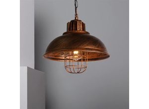 5713441812815 - Axhup - Pendelleuchte Industrielle Stil Kronleuchter mit Kette Hängelampe mit Ø33cm Dome Metall Lampenschirm für Wohnzimmer Schlafzimmer Esszimmer