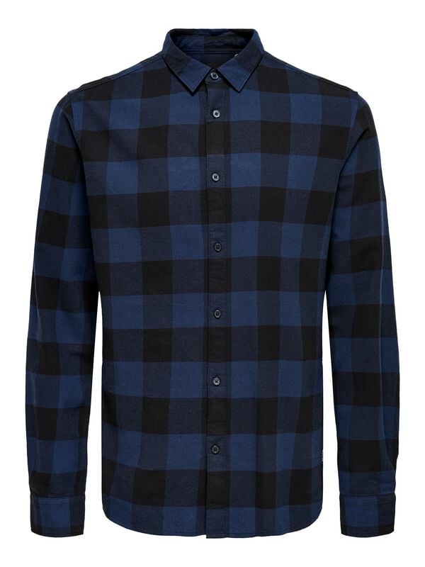 5713447631069 - ONSGUDMUND LS CHECKED SHIRT NOOS Flanellhemd schwarz blau in L 5713447631069 - ONSGUDMUND LS CHECKED SHIRT NOOS Flanellhemd schwarz blau in L