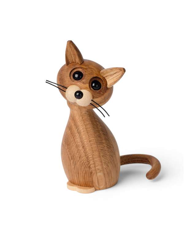 5713487062649 - Lucky - Katze Holzfigur