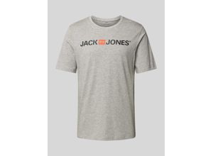 5713738379984 - Jack & Jones T-Shirt Herren Jersey hellgrau bedruckt