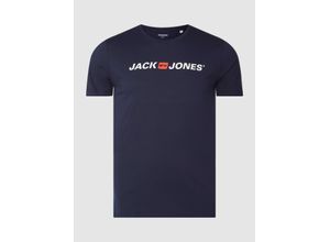 5713738380089 - Jack & Jones T-Shirt Herren Jersey marine bedruckt