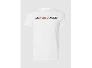 5713738380201 - Jack & Jones T-Shirt Herren Jersey weiß bedruckt