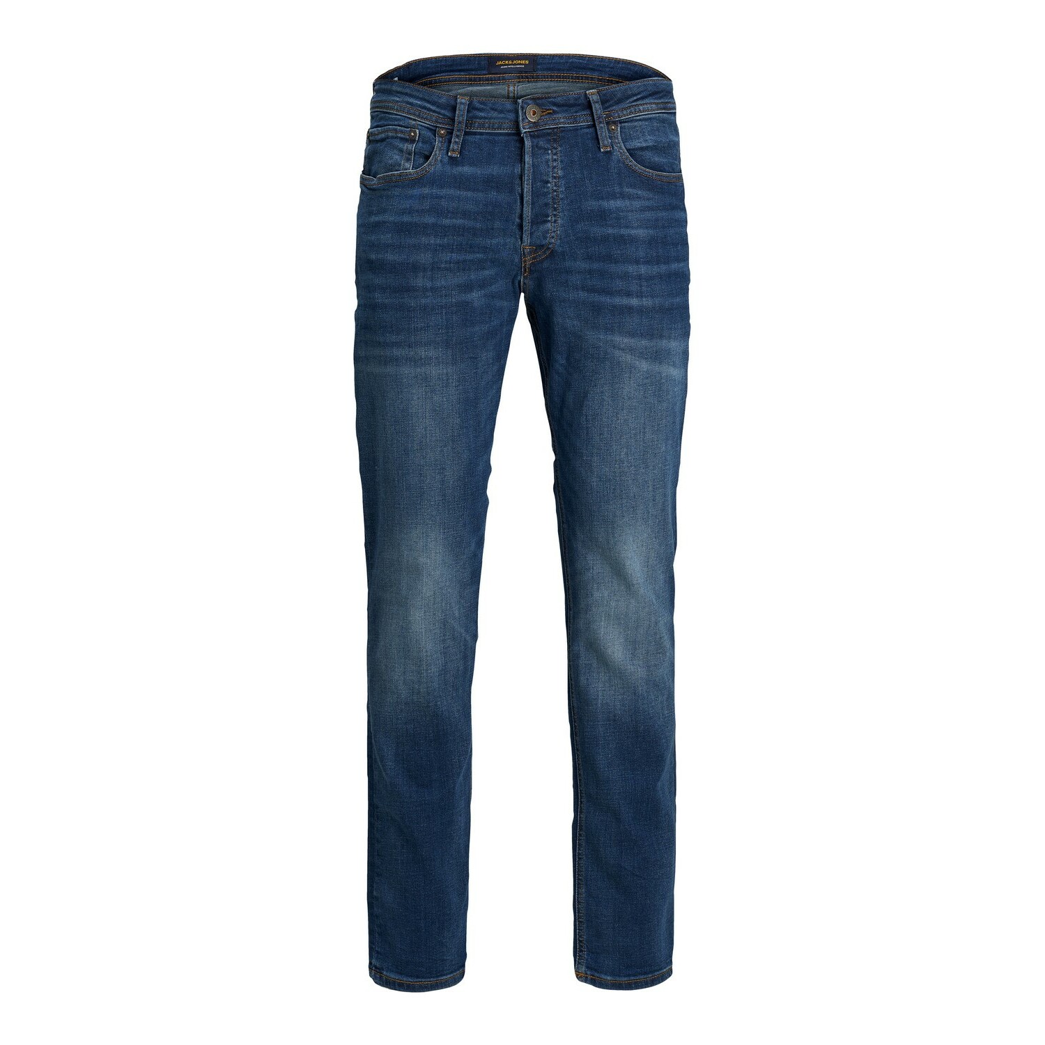 5713751977945 - Jack & Jones - Tim - Jeans mit geradem Schnitt aus verblasstem Denim in dunkler Waschung-Blau