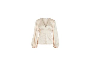 5713789125240 - VILA Langarmbluse Malini Pink Sand Unifarben Beige - Gr 40