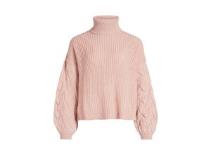 5713789842291 - VILA Rollkragenpullover Oa Misty Rose Unifarben Pink - Gr L