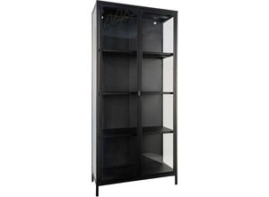 5713917005307 - M&s - Brisbane Vitrinenschrank Höhe 175 cm schwarz