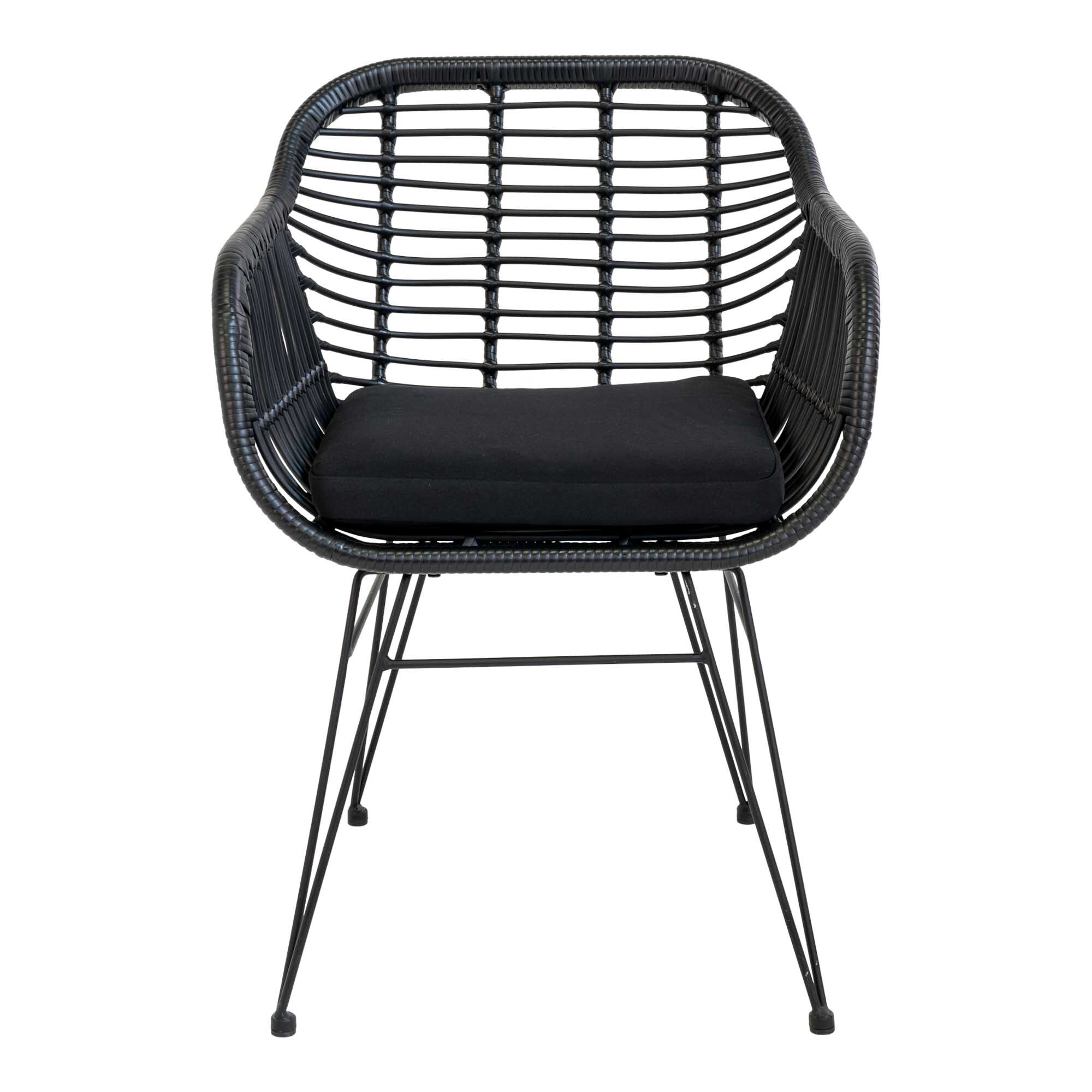 5713917006779 - Polyrattan-Sessel mit Kissen und Beinen Trisete