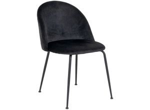 5713917017270 - Geneve Esszimmerstuhl Velour schwarz schwarz - Schwarz