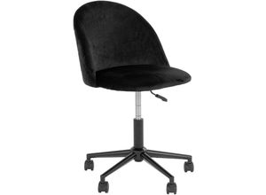 5713917017300 - Pkline - Geneve Bürostuhl Velour schwarz schwarz 46-1201090