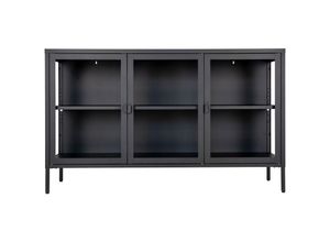 5713917018536 - Brisbane Sideboard 3 Glastüren schwarz - Schwarz