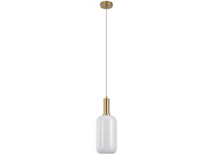 5713917020560 - Ebuy24 - Chelsea Lampe Pendelleuchte 13x41x13cm weiß Glas - Grau