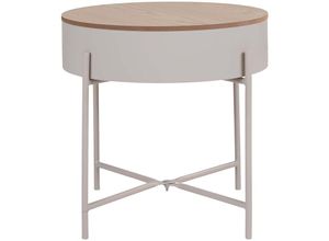 5713917025138 - Ebuy24 - Sisco Couchtisch  Ecktisch Ø40cm beige grau - Beige