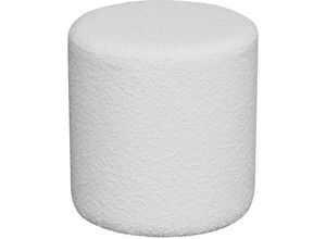 5713917025756 - - Ejby Pouf bouclé Ø34cm weiß