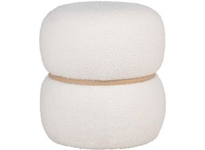 5713917026326 - - Milford Pouf bouclé Ø38cm weiß