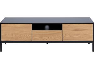 5713941065230 - TV-Schrank ACTONA GROUP Schränke Gr B H T 140 cm x 45 cm x 40 cm 2 St schwarz (matt wildeiche matt schwarz) TV-Sideboards 1 Schublade offenem Fach und 2 geschlossenen Fächern Breite 140 cm