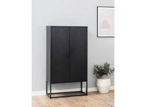 5713941083364 - Türregal ACTONA GROUP Vilho Regale Gr B H T 80 cm x 150 cm x 40 cm 2 St schwarz Türregale Türregal aus Schwarzem Metall mit 2 Türen Höhe 150 Breite 80cm