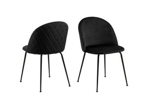 5713941102942 - Louise Esszimmerstuhl Velour schwarz
