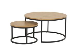 5713941154514 - Ebuy24 - Spiro Couchtisch Ø50 cm Set mit 2 stk Eiche - Eiche Dekor