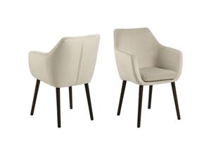 5713941164940 - Ebuy24 - Nora Esszimmerstuhl mit Armlehnen Velour brun - Braun