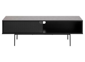 5713941166500 - TV-Schrank ACTONA GROUP Angus Schränke Gr B H T 140 cm x 445 cm x 40 cm 1 St schwarz TV-Sideboards TV-BankTV Tisch mit 1 Schiebetür schwarz Höhe 4450 cm