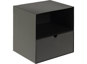 5713941168115 - Ebuy24 - Joliet Nachttisch Wandbehang mit 1 Regal und 1 Schublade schwarz - Schwarz