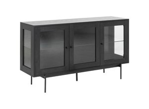 5713941170941 - Ebuy24 - Angus Sideboard mit 3 Glastüren schwarz - Schwarz