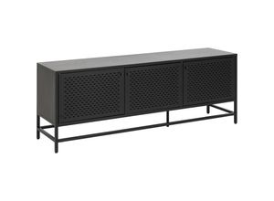 5713941176837 - Ebuy24 - Newcastle Sideboard L160 mit 3 Gittertüren Metall schwarz - Schwarz