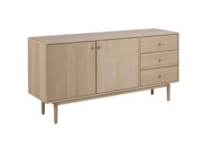 5713941177889 - Ebuy24 - Aston Sideboard mit 2 Türen und 3 Schubladen weiß geölt eichendekor