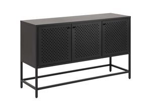 5713941202253 - Ebuy24 - Newcastle Sideboard L125 mit 3 Gittertüren Metall schwarz