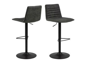 5713941229526 - 2er-Set Barhocker Kimmy in Schwarz - (B)50 x (H)110 x (T)46 cm
