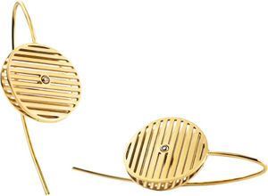 5714205041830 - nordgreen Damen Ohrhaken Edelstahl mit 2 Diamanten zus ca 0005 Karat gold 99