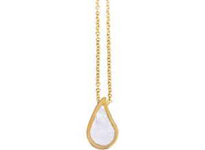 5714205042011 - nordgreen Damen Kette mit Anhänger Edelstahl Perlmutt gold 45 CM