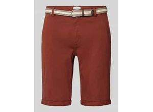 5714398936647 - Slim Fit Bermudas mit Gürtel