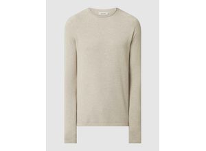 5714487468028 - JACK & JONES Rundhalspullover JJEHILL Oatmeal MELANGE Unifarben Beige - Gr XXL