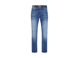 5714500798828 - JACK & JONES Tapered Fit Jeans JJIMIKE JJORIGINAL JOS 411 NOOS Blue Denim Unifarben Blau - Gr 32 x 34