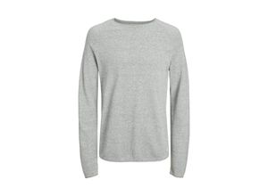 5714500999539 - JACK & JONES Rundhalspullover JJEHILL Light Grey Melange Unifarben Grau - Gr XXXL