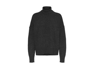 5714515483498 - NOISY MAY Rollkragenpullover Ian Dunkelgrau Melange Unifarben Grau - Gr M