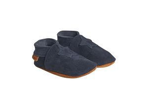 5714625448882 - - Leder-Krabbelschuhe STERN in blue night Gr18