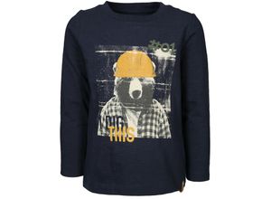 5714625479015 - - Langarmshirt COOLER BÄR in dark navy Gr86