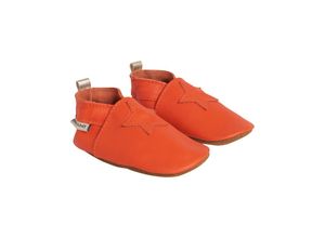 5714625534981 - En Fant - Glattleder-Krabbelschuhe STERN in tigerlily Gr25