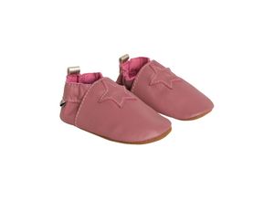 5714625535421 - - Glattleder-Krabbelschuhe STERN in withered rose Gr24