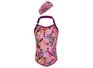 5714625578657 - Color Kids - Badeanzug mit Stirnband JUNGLE in festival fuchsia Gr116