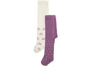 5714625615208 - - Strumpfhose REGENBOGEN 2er-Pack in very grape Gr68 74