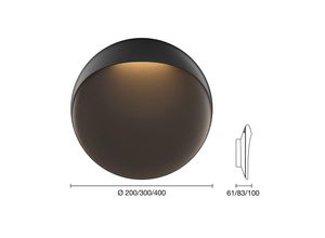 5714693321025 - Flindt Wandlampe Ø30cm schwarz 2700