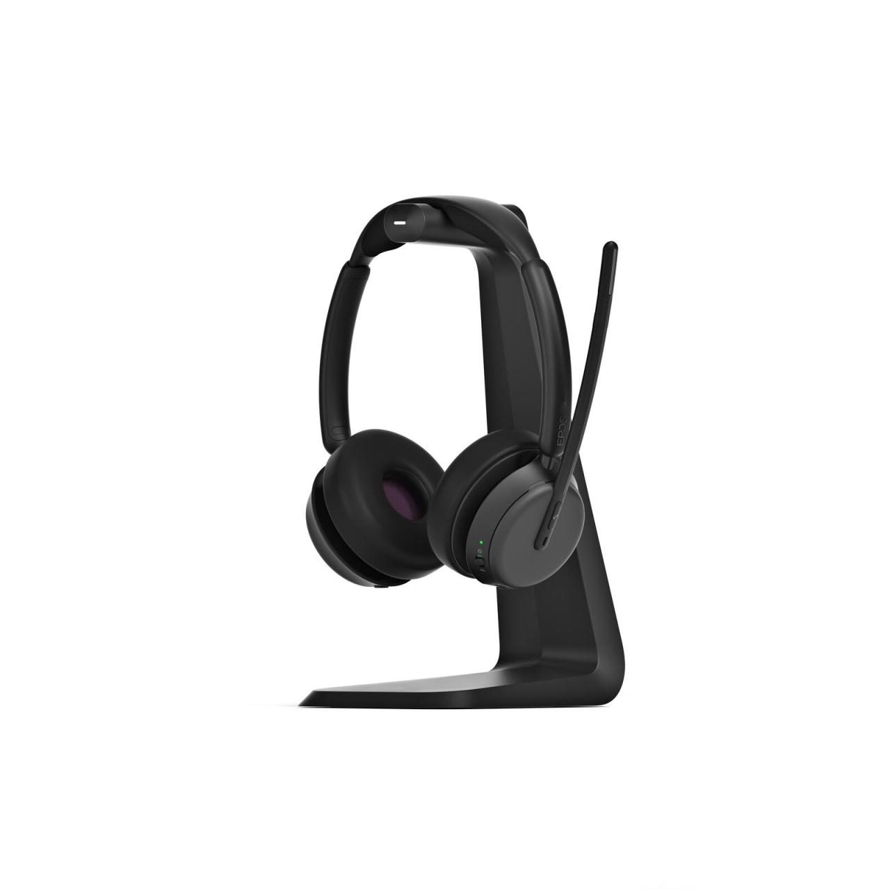 5714708009337 - EPOS Impact 1061 ANC Stereo-Bluetooth-Headset Zertifiziert für Unified Communications inkl Ladestand mit Active-Noice-CancelingSchwarz